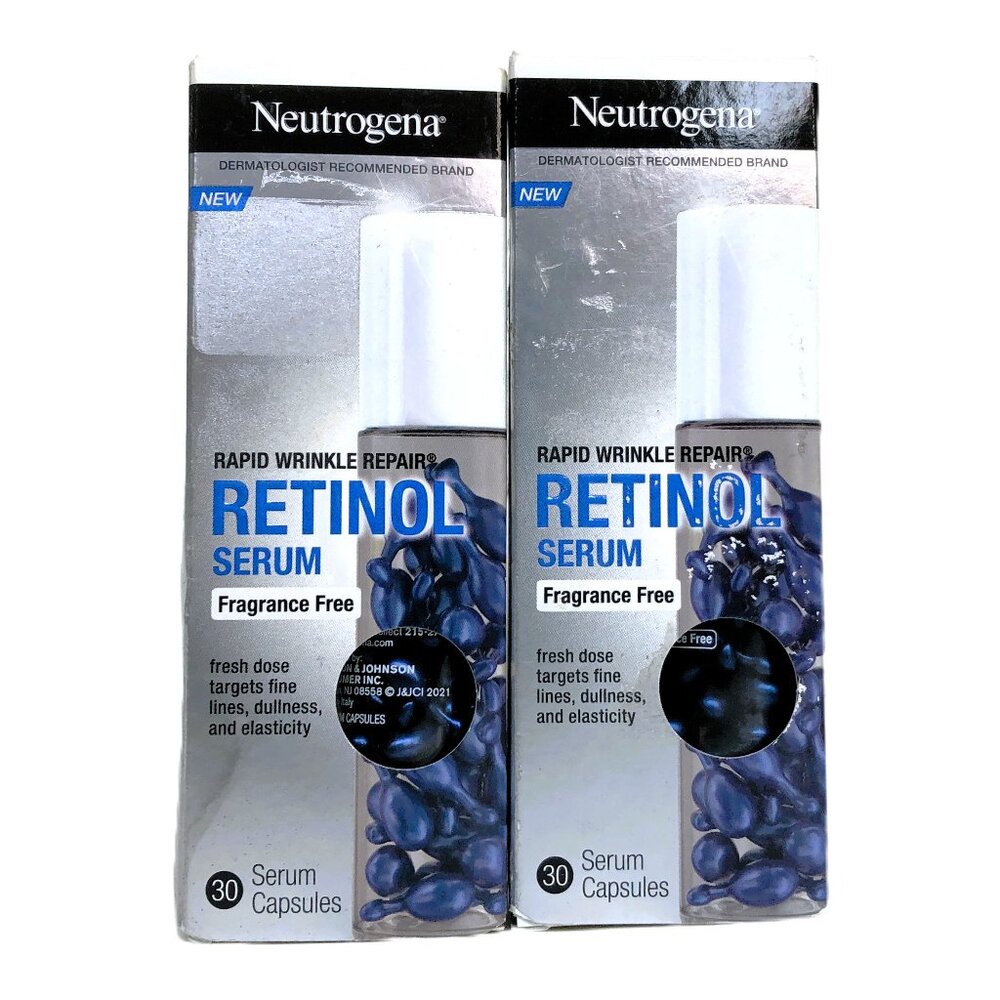 A Lot of 2 Neutrogena Rapid Wrinkle Repair Retinol Serum (Fragrance Free, 30 ct)